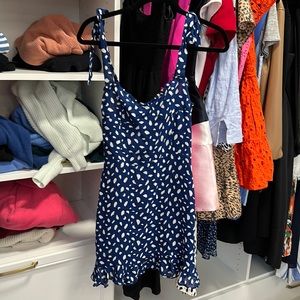 Blue and white reformation dress size 8 like new